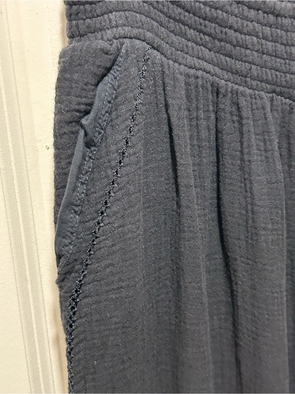Aerie Wide Leg Cotton Gauze Side Slit Coastal Beachy Pants , M - Picture 8 of 11